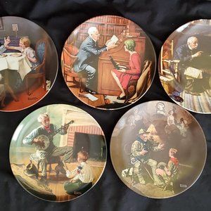 Lot of Five "Heritage Collection" Rockwell Plates